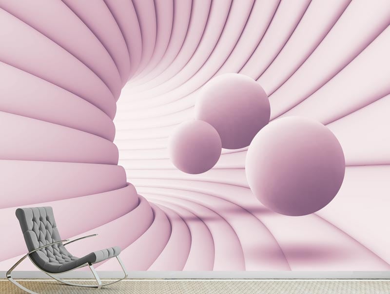 Wallpaper | A three-dimensional pink cave