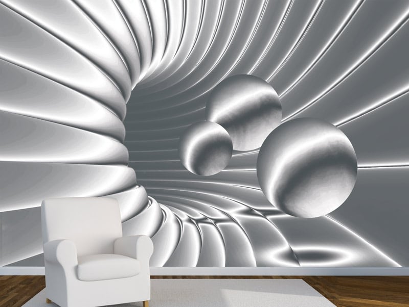 Wallpaper | A silver three-dimensional cave