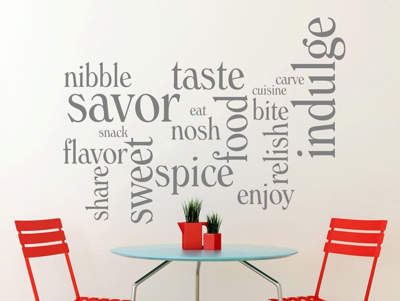 Wall Sticker | A cloud of words for the kitchen