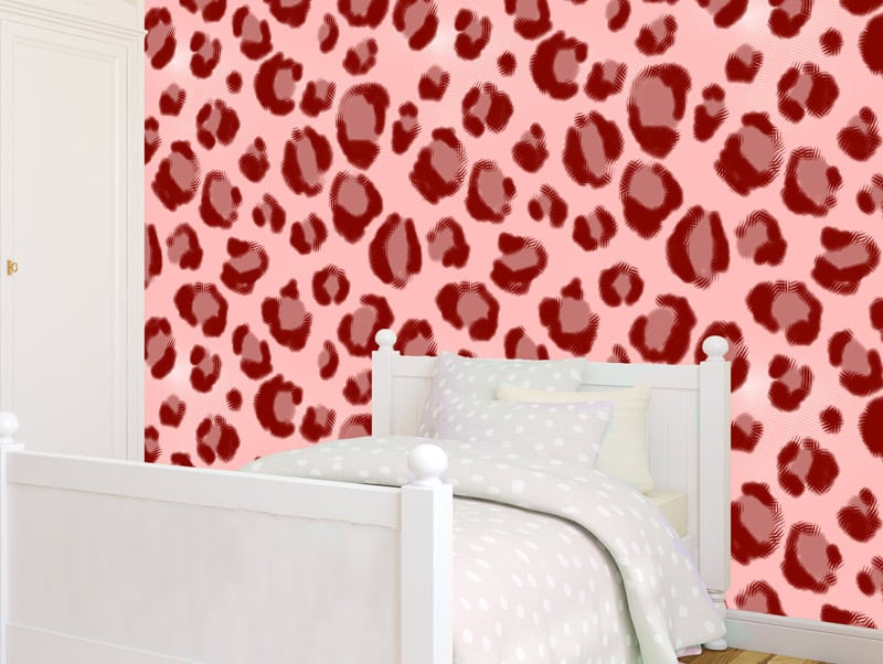 Wallpaper sticker Pink leopard