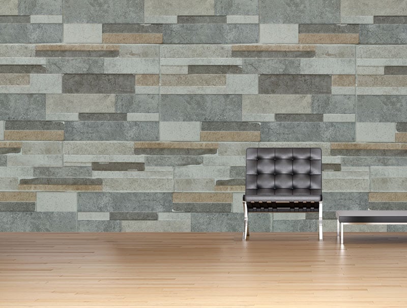 Wallpaper | A wall of brown and gray bricks