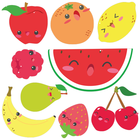 Sticker Set Sweet fruits