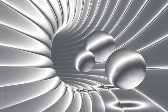 Wallpaper | A silver three-dimensional cave