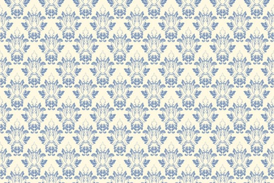 Wallpaper | Victorian design in shades of yellow and blue