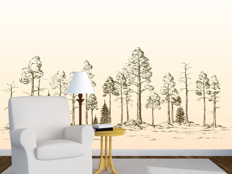 Wallpaper | An  illustrated forest