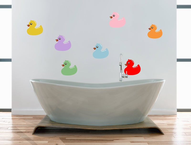 Sticker Set | Colorful ducks for the shower
