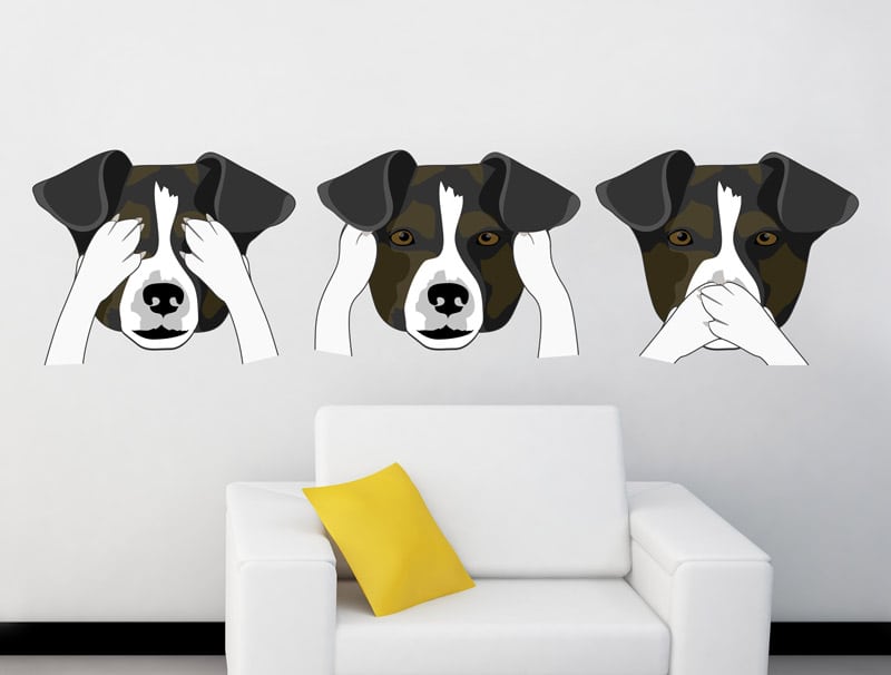Wall Sticker | Three puppies