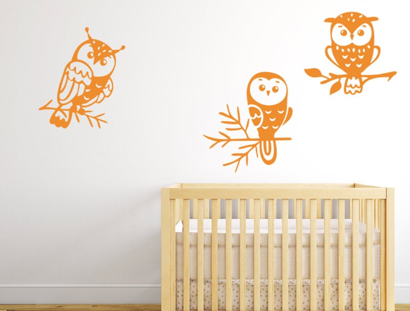 Wall Sticker | Set Cute owls