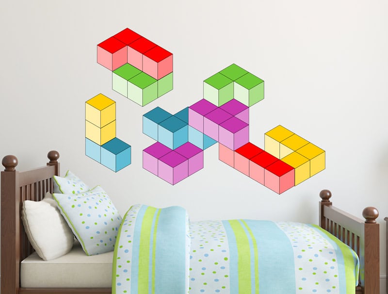 Wall Sticker Set | 3D cubes