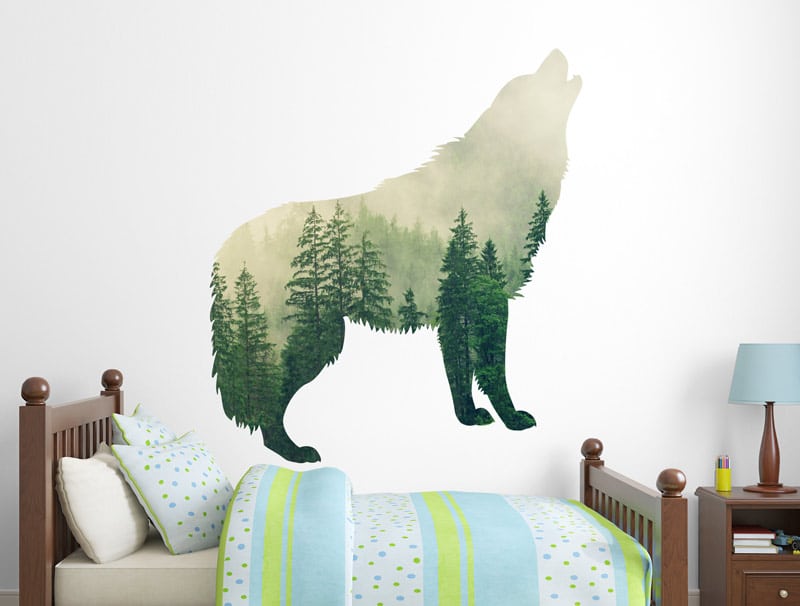 Wall Sticker | Wolf and forest