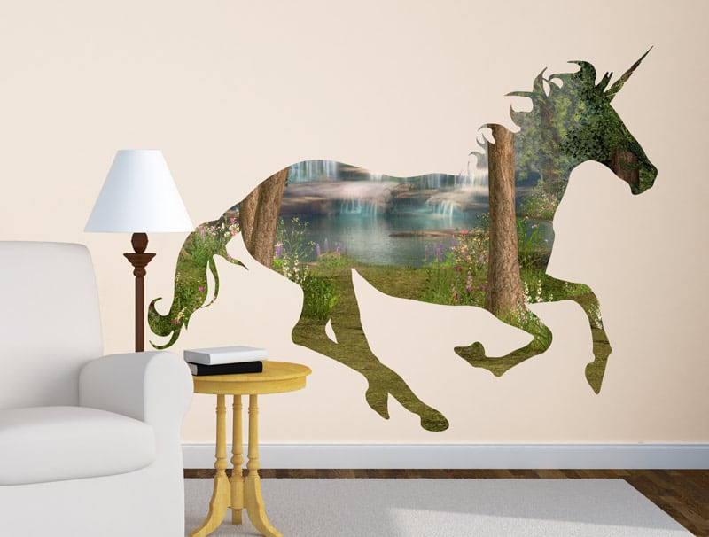 Wall Sticker | A unicorn in a fairy-tale forest