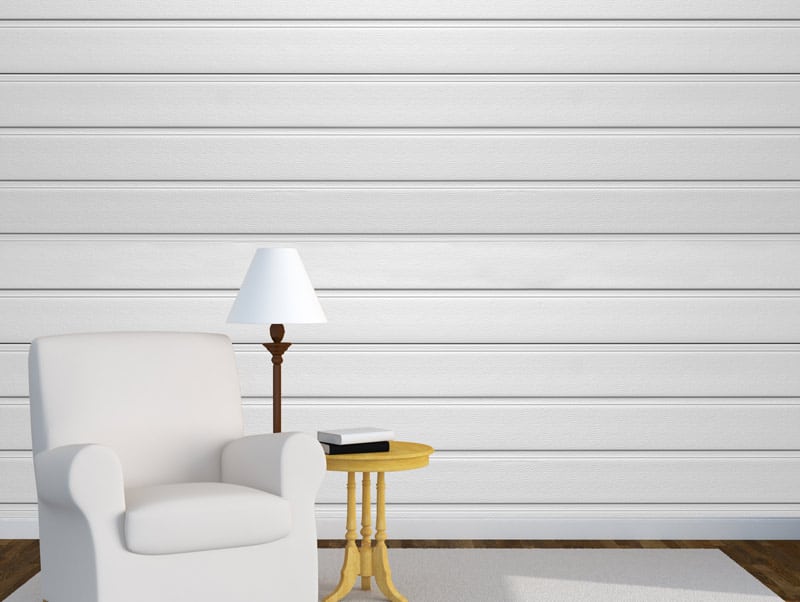 Wallpaper | Light gray wooden panels