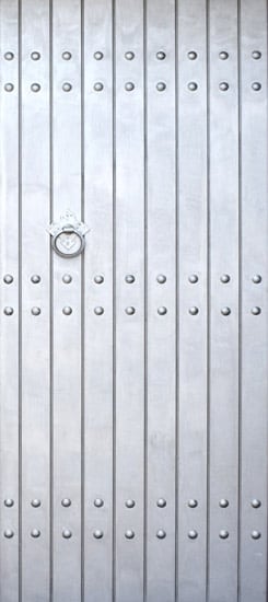 Door Wallpaper | Gray metal