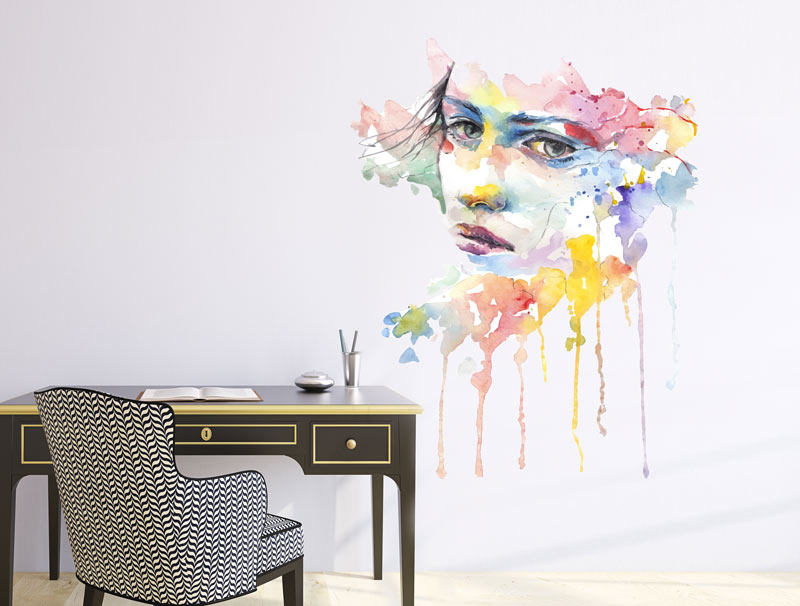wall sticker - colorful woman