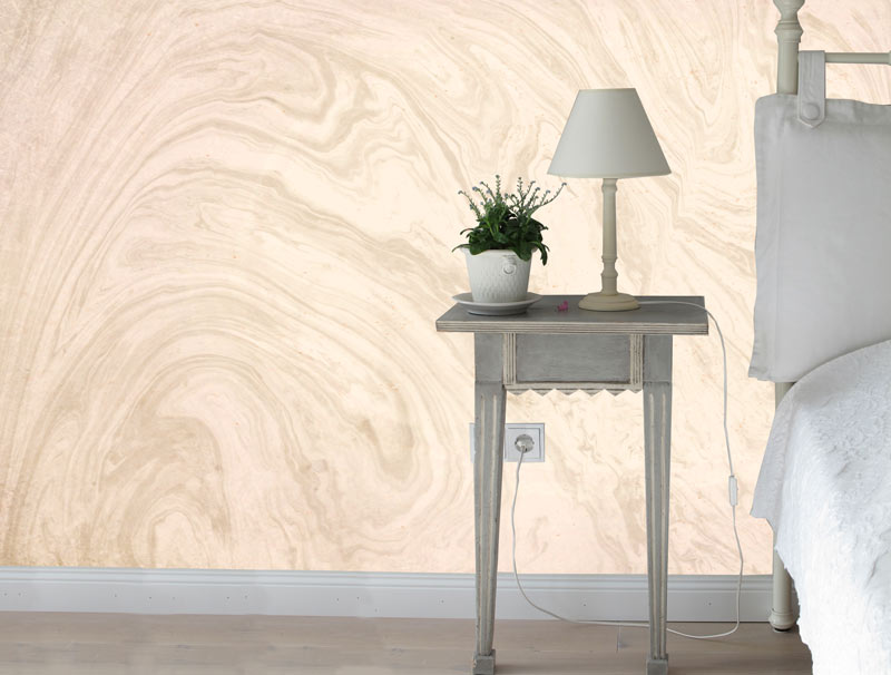 Wallpaper - Marble in a beautiful beige shade