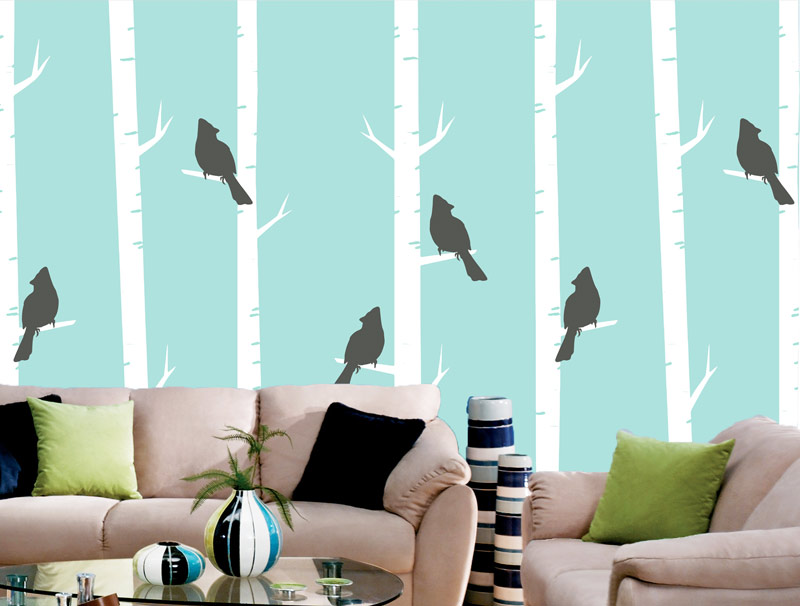 Wallpaper - Birds in a grove