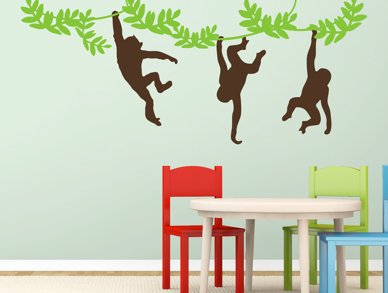 Wall sticker - monkeys on branches