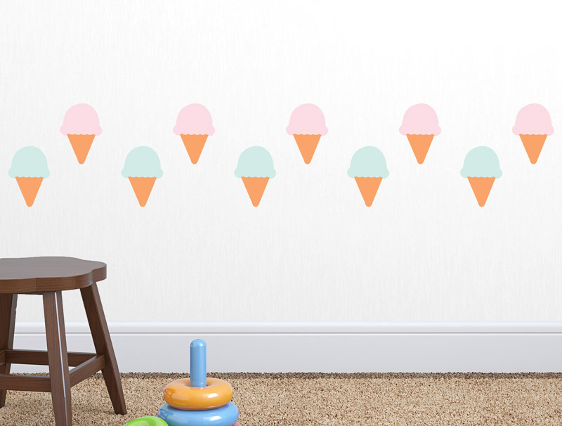 Sticker Set - pastel ice creams