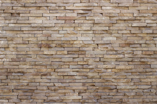 Wallpaper - 3-D brown bricks