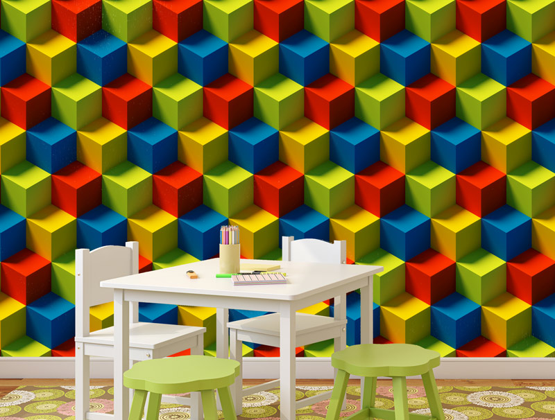 Wallpaper - colored cubes