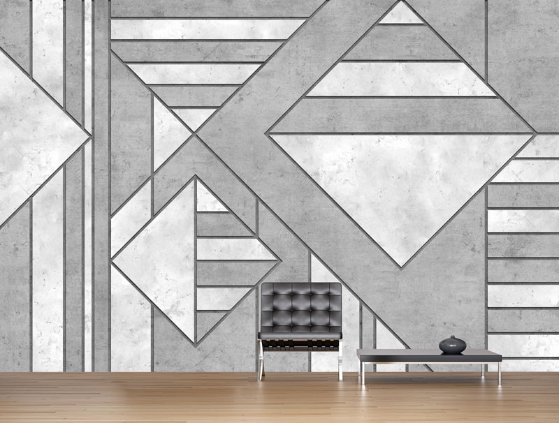 Wallpaper - Geometric shapes of concrete