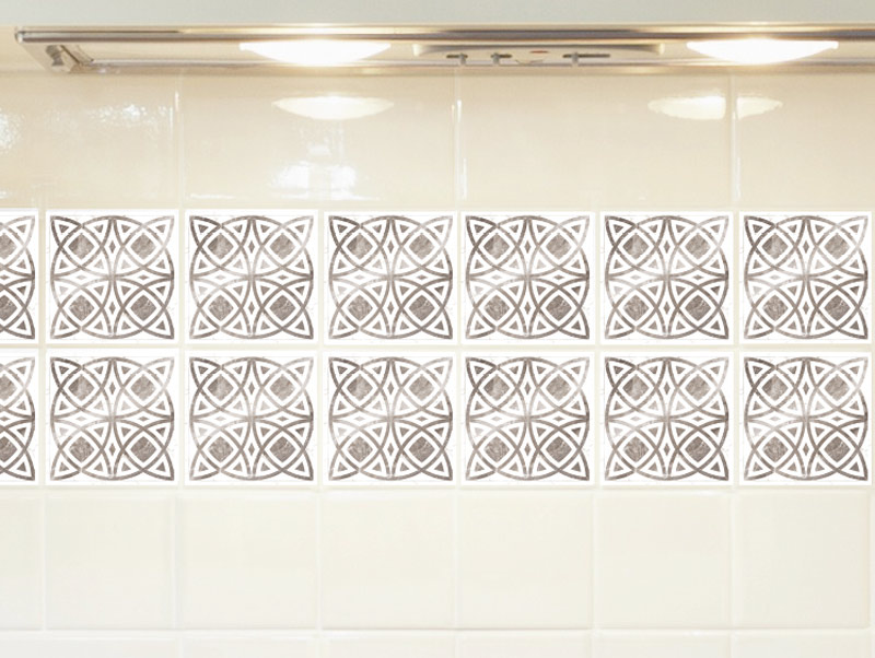 Tile sticker - white marble design