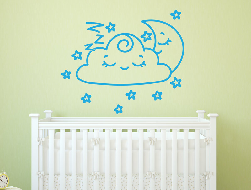 Sticker - cloud and moon