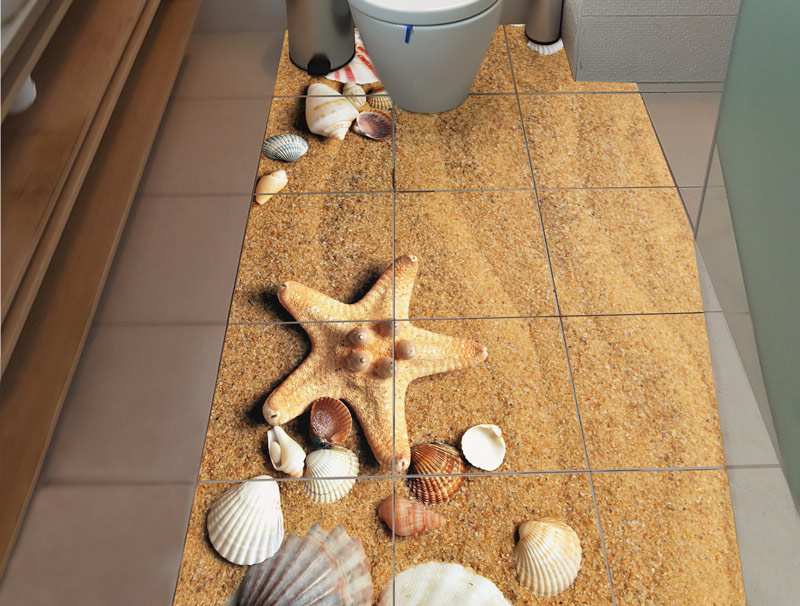 floor stickers - sea sand