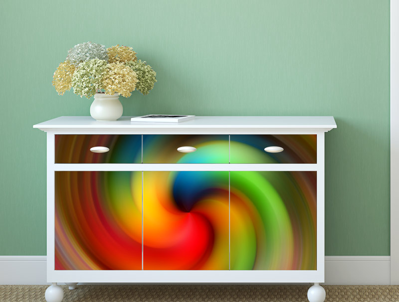 Wallpaper for furniture - swirl colors