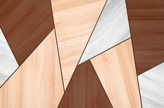 Wallpaper - geometric shapes wood designed