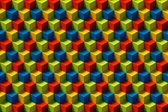 Wallpaper - colored cubes
