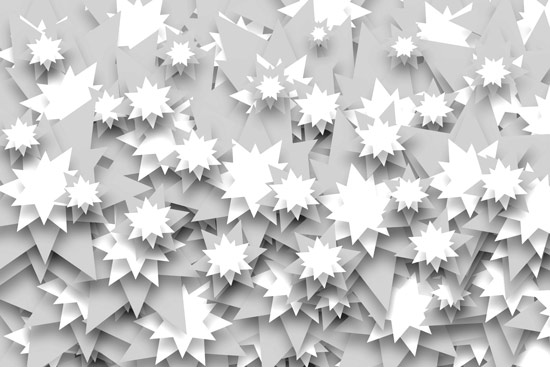 Wallpaper - 3D gray and white stars