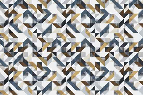 Wallpaper - shapes designed in shades of brown and blue