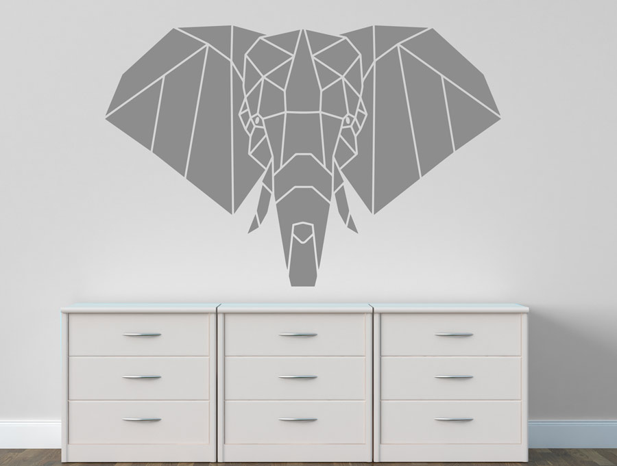Wall Sticker - Geometric Shapes Elephant