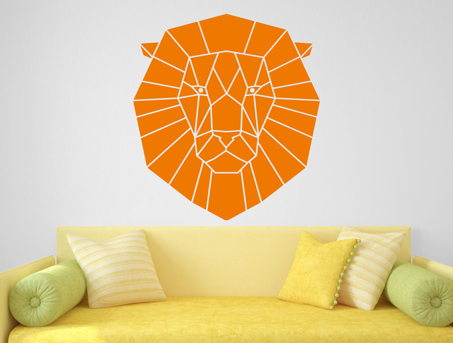 Wall Sticker - Geometric Shapes Lion