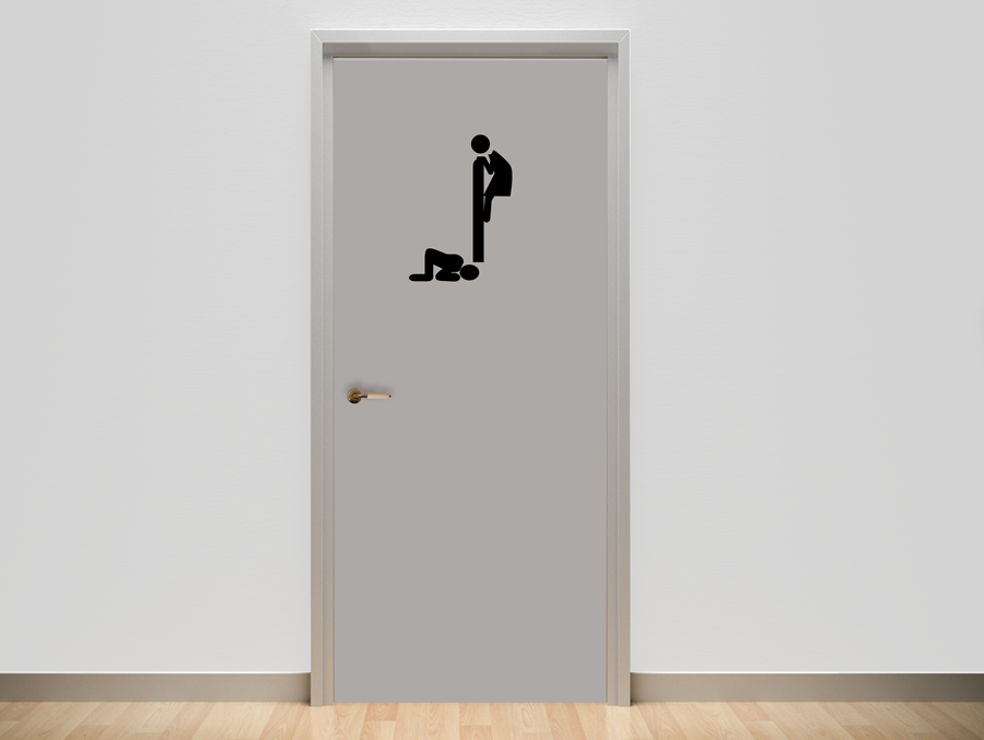 Wall Sticker - Funny toilet sign