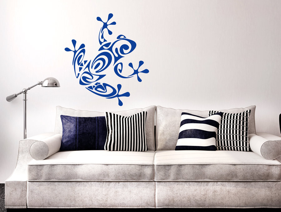 Wall Sticker - Frog in curly design