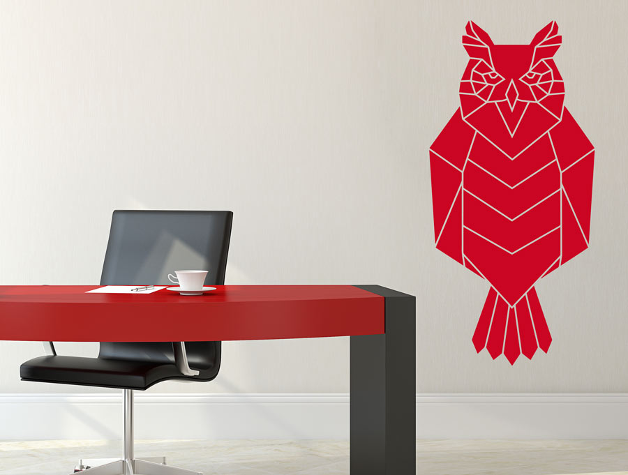 Wall Sticker - Owl Geometric Shapes