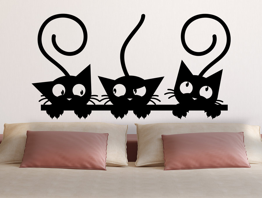 Wall sticker - three cats