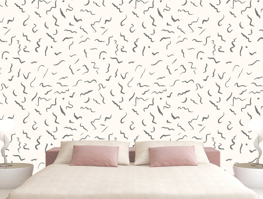 Wallpaper - gray rattles and frills