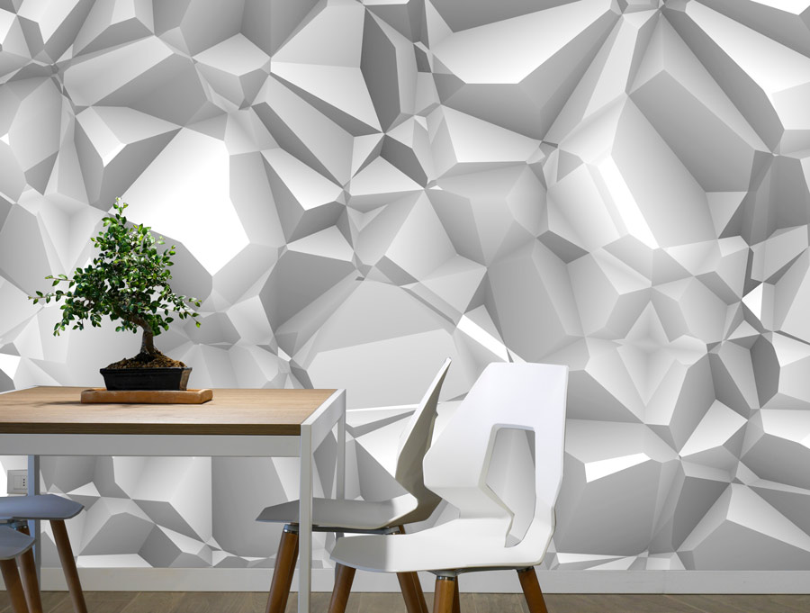 Wallpaper | Gray three-dimensional design