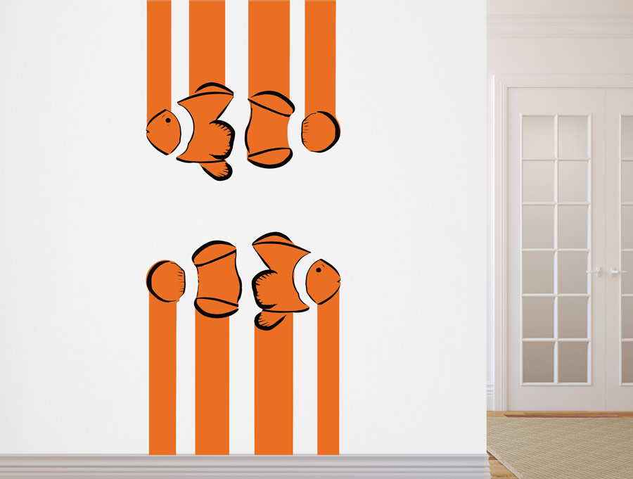 Sticker - designed orange fish