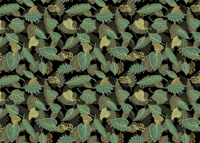 Wallpaper - designed leaves