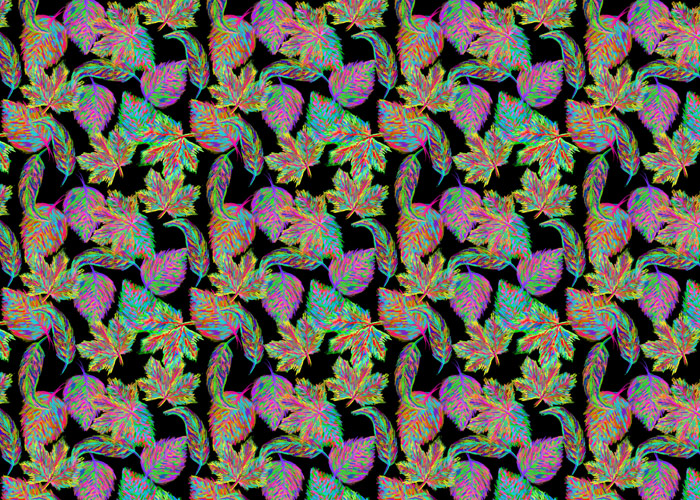 Wallpaper - Abstract leaves design