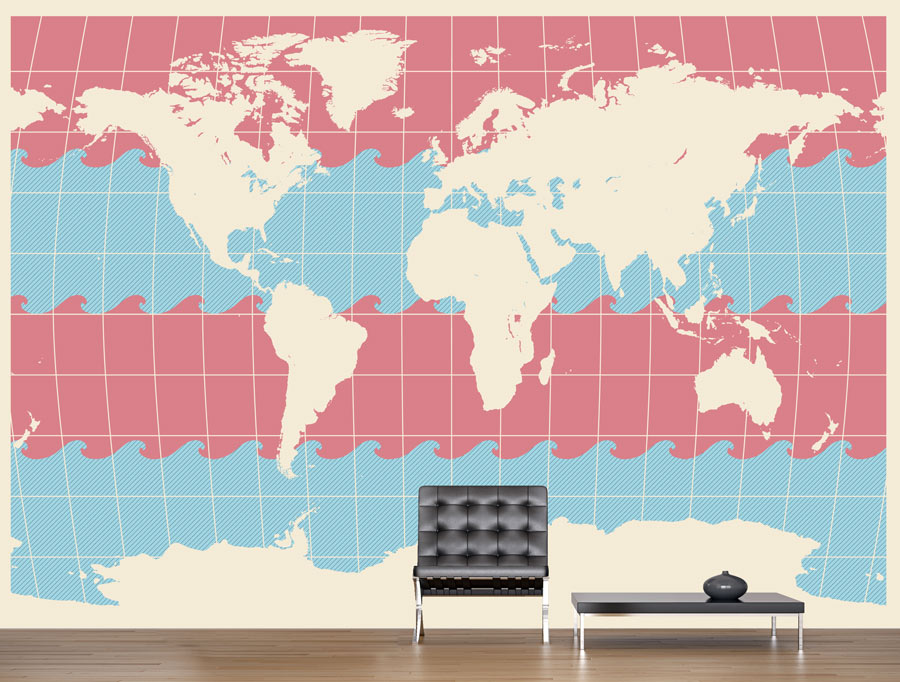 Wallpaper - World map designed