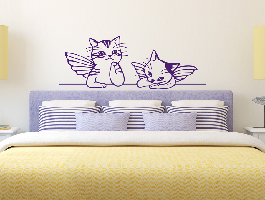 Wall Sticker - Angels Kittens