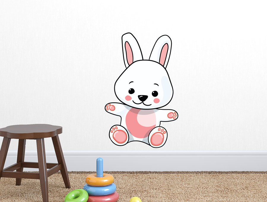 Wall Sticker - Cute White Rabbit