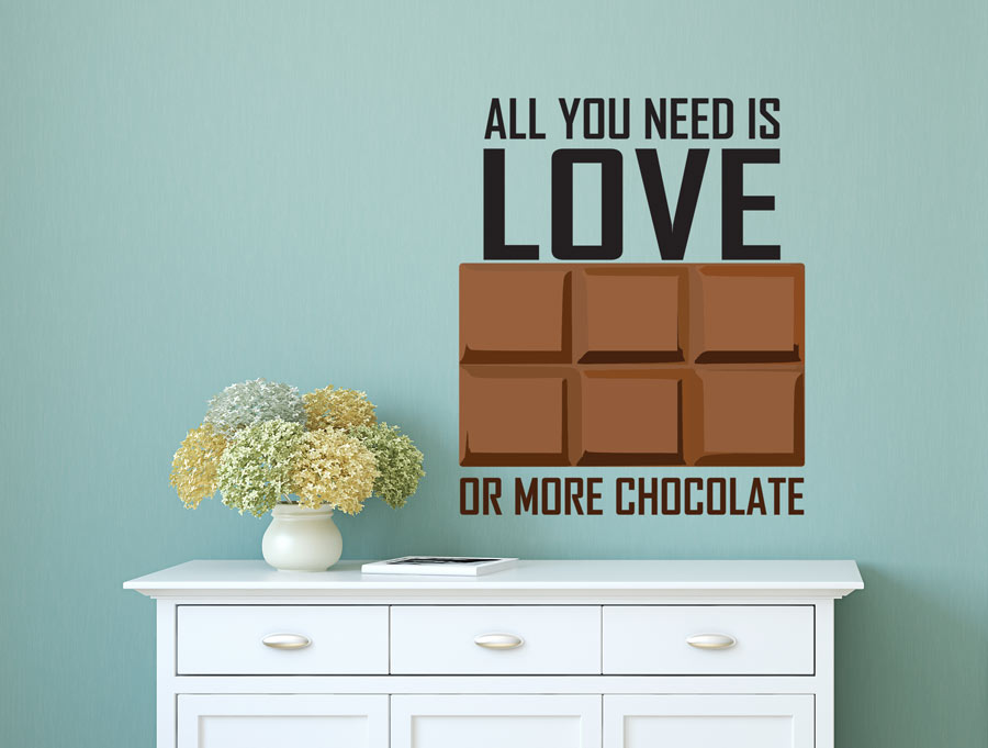Wall Sticker - All you need is chocolate