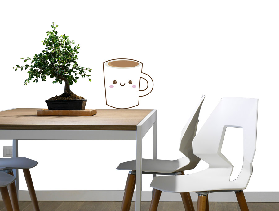Wall Sticker - Cute Coffee Mug