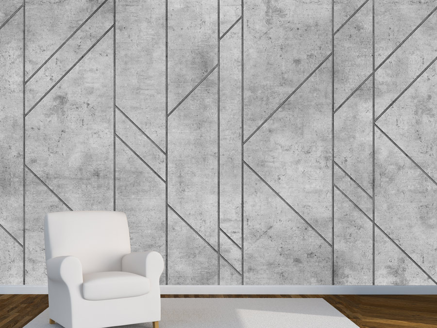 Wallpaper - Concrete with designed cuts